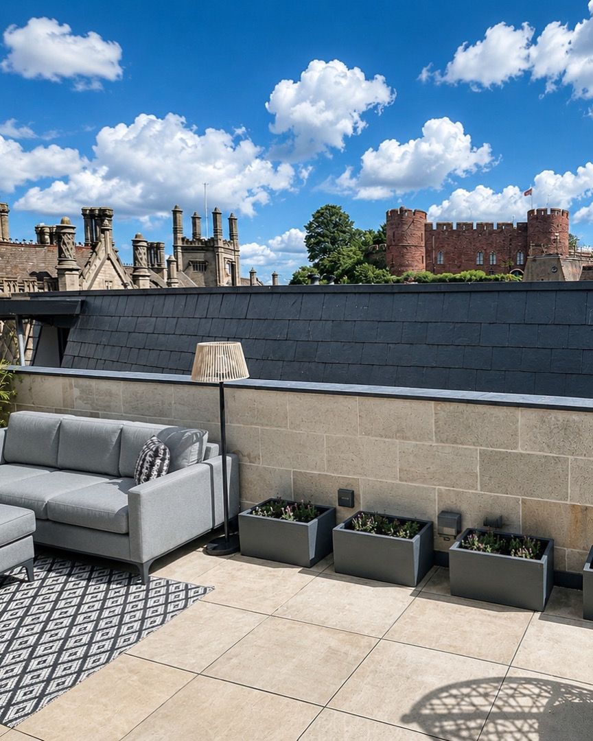Rooftop terrace at The Penthouse Shrewsbury
